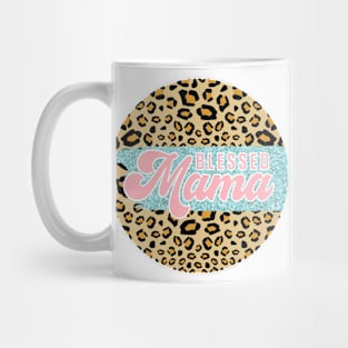 Blessed Mama Cheetah Print Design Mug